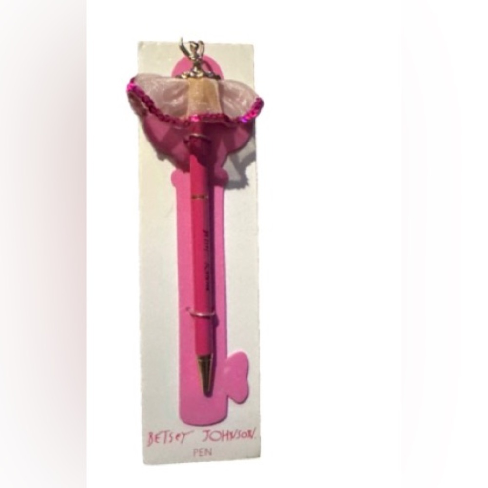 Betsey Johnson Pink ballerina Top Ballpoint Pen